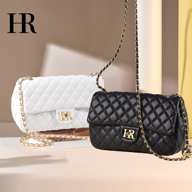 hr赫莲娜2023新款女菱格轻奢链条包 hr北聚女士包袋