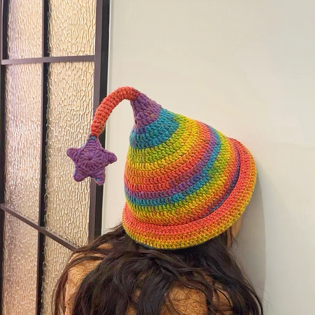 抖音同款毛线DIY手工钩织精灵帽材料包儿童成人秋冬帽子钩针制作 - 图2