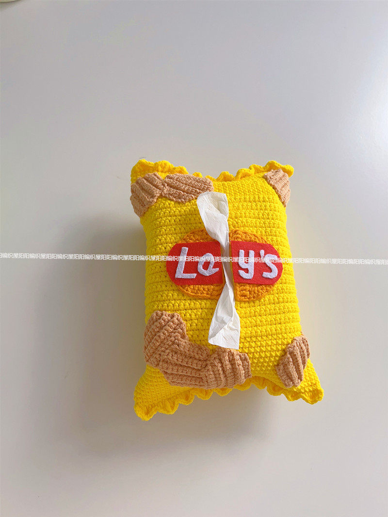 阳阳编织屋diy手工编织薯片纸巾盒摆件材料包成品毛线钩针礼物,淘宝优惠券,粉丝福利购,淘宝优惠卷