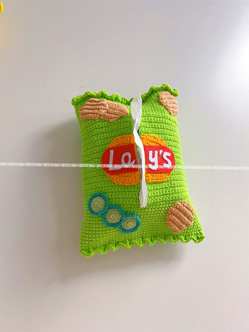 阳阳编织屋diy手工编织薯片纸巾盒摆件材料包成品毛线钩针礼物,淘宝优惠券,粉丝福利购,淘宝优惠卷