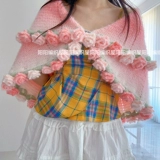 Плетеное одеяло ручной работы, набор материалов, крючок для вязания, иголка, связать своими руками, градиент, подарок на день рождения