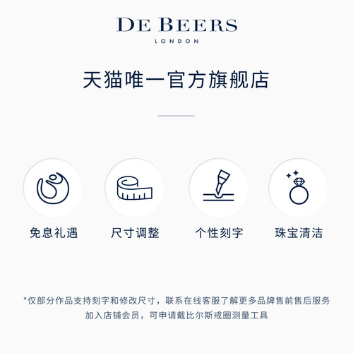 De Beers 戴比尔斯 DB Classic Eternity 全圈镶钻铂金戒指 钻戒 - 图3