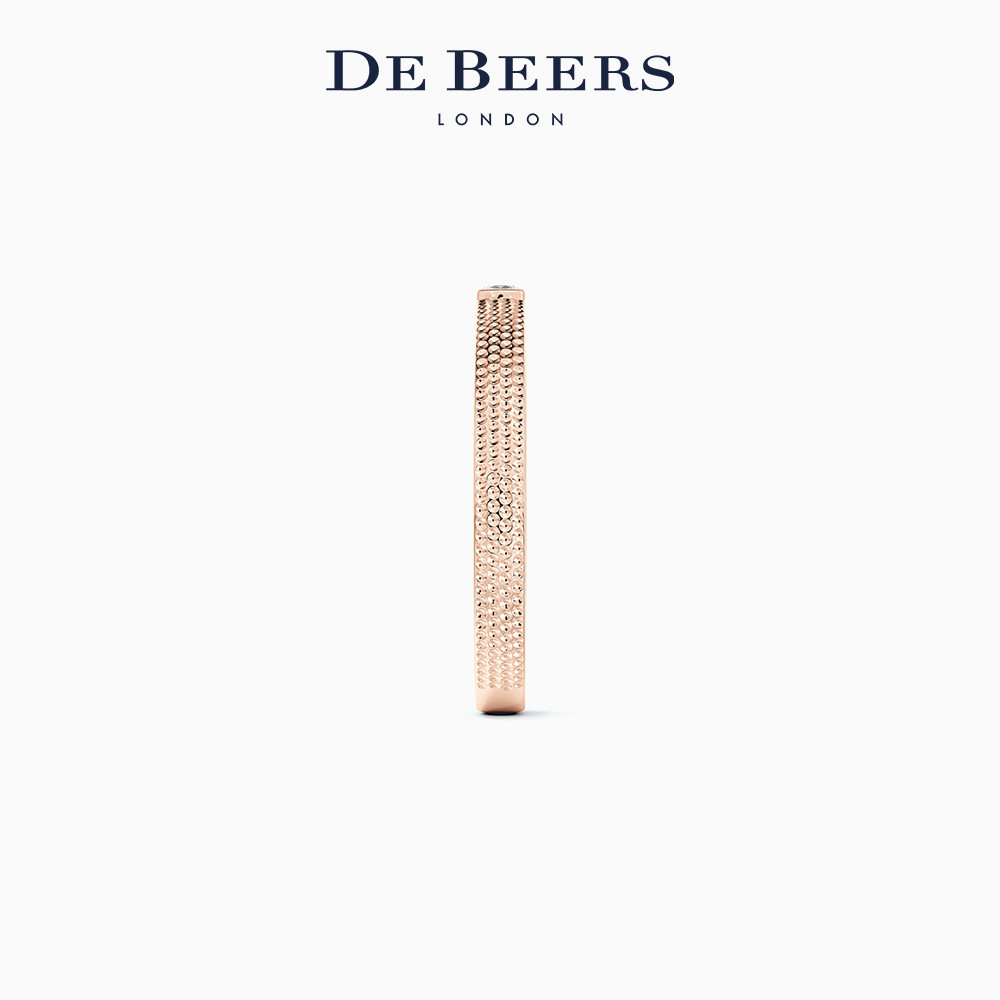 DeBeers ring wears Beers narrow version rose
