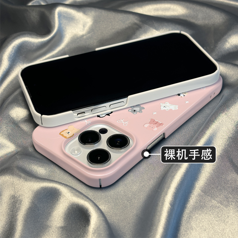 菲林壳适用于苹果15promax手机壳新款iPhone17/14可爱16蝴蝶结小动物13防摔12硬11保护套xs硅胶xr男女8plus软 - 图1