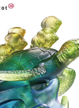 琉园(tittot)琉璃龟摆件工艺品