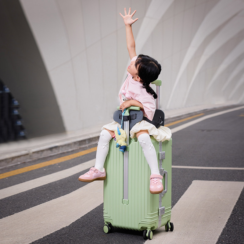 大嘴猴行李箱儿童可坐骑宝宝拉杆24寸旅行箱男孩女孩推车座椅神器,淘宝优惠券,粉丝福利购,淘宝优惠卷