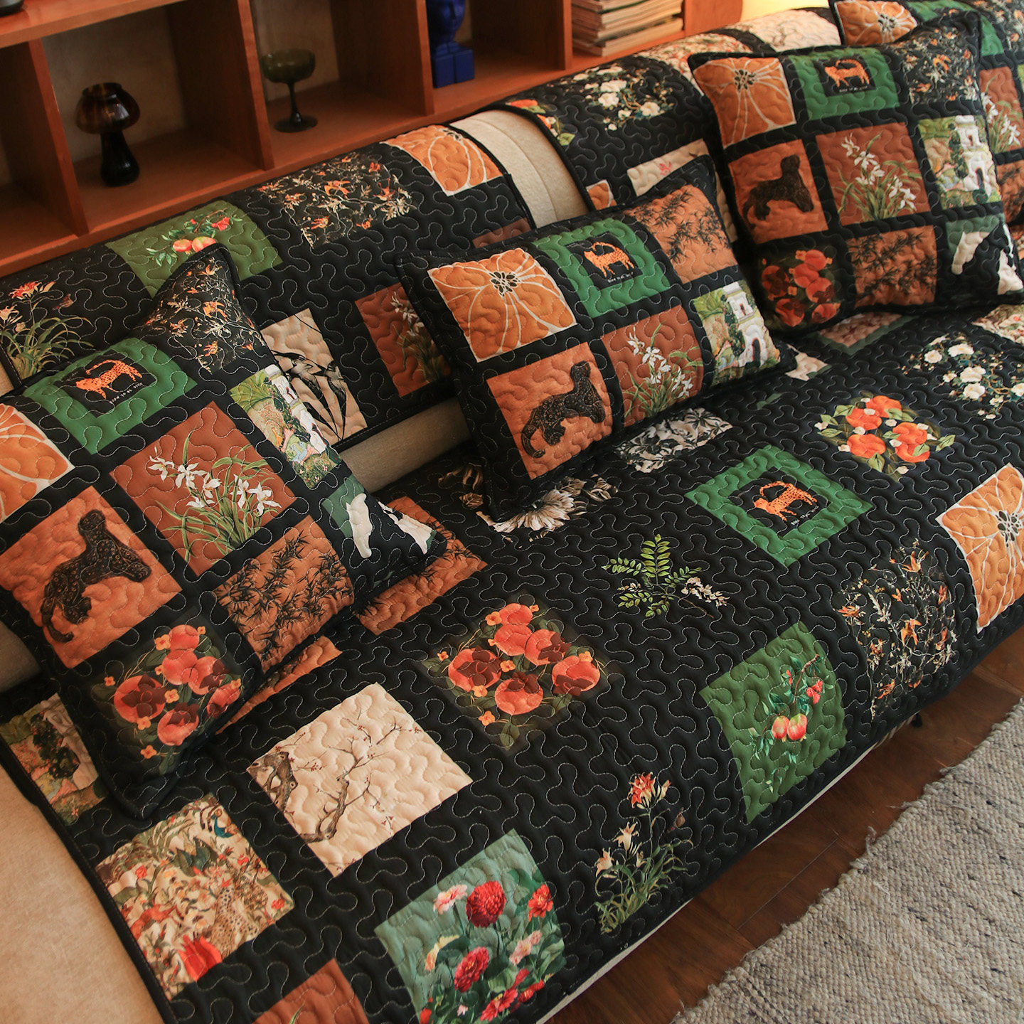 奥比森法式轻奢沙发垫高级中古风沙发套罩耐脏四季通用防滑坐垫套,淘宝优惠券,粉丝福利购,淘宝优惠卷