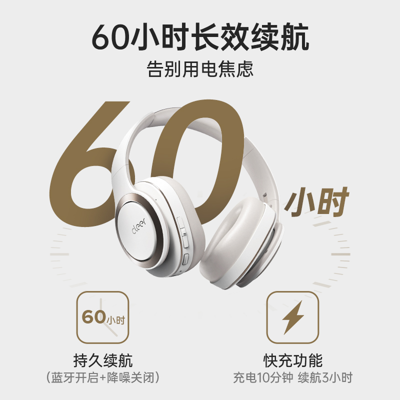 【主动降噪】Cleer ENDURO ANC头等舱蓝牙耳机60小时无线头戴耳机 - 图2
