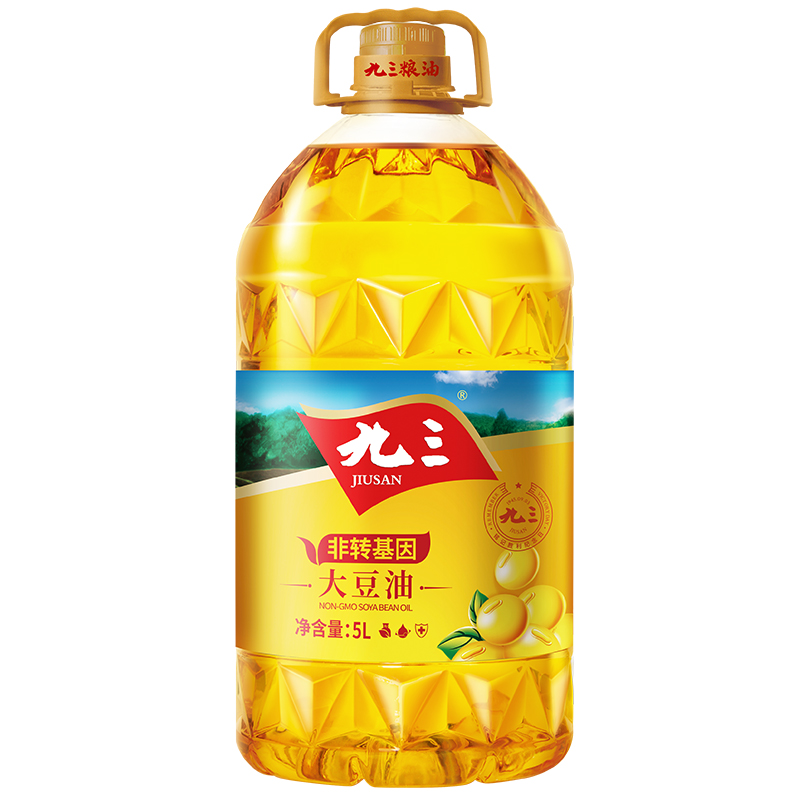 九三非转基因一级大豆油5L精炼色拉油调味营养5升大桶油家用烘焙