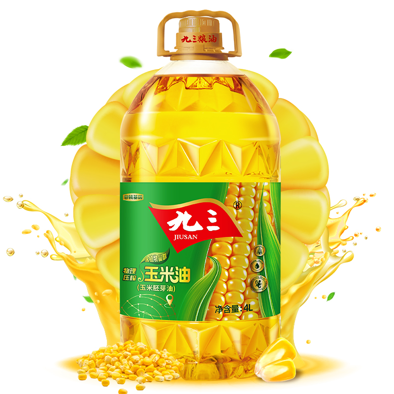 九三非转基因食用油压榨一级玉米油玉米胚芽油4L烘培食用植物油