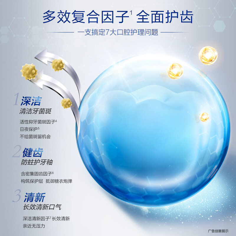 佳洁士全优7效去黄牙垢洁白清洁 中盛居家日用专营牙膏