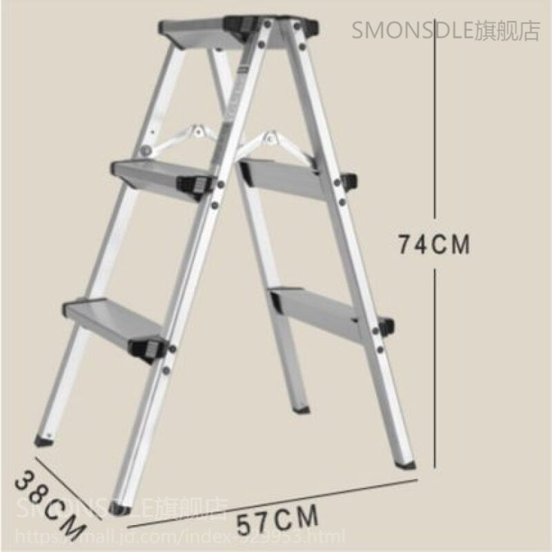 家用折叠梯凳加厚铝合金两步三步双面人字两用小梯子椅子马凳2步-图1