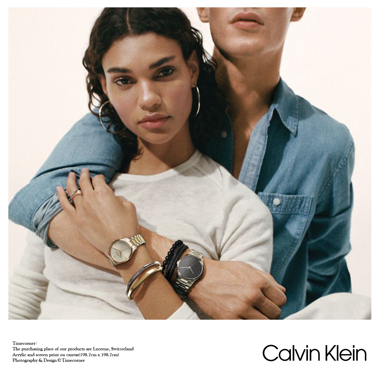 BANGLE - 2023 Calvin Klein Faceted 35000045 - CK情侣款手镯 - 图0