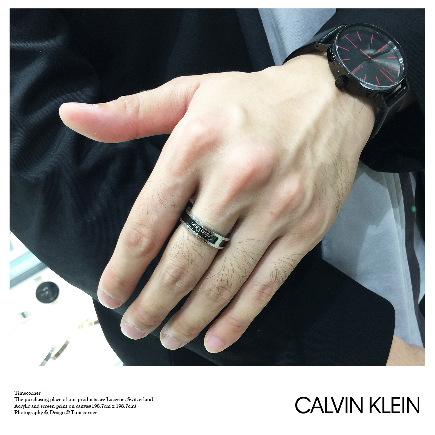 RING- 2016 CALVIN KLEIN HOLLOW KJ7RBR2001- CK情侣戒指-图0