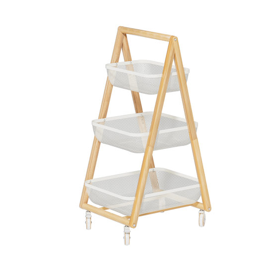 Solid wood second-hand trolley household removable snack rack
