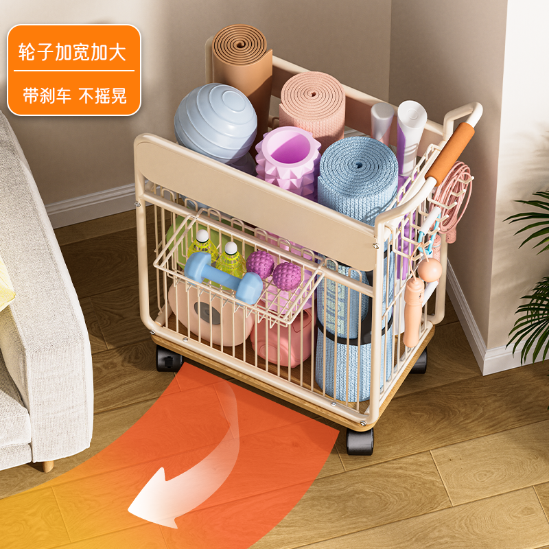 瑜伽垫收纳筐家用哑铃壶铃健身器材运动用品置物架羽毛球拍收纳架,淘宝优惠券,粉丝福利购,淘宝优惠卷