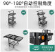 Carbon steel multi-layer kitchen folding trolley storage