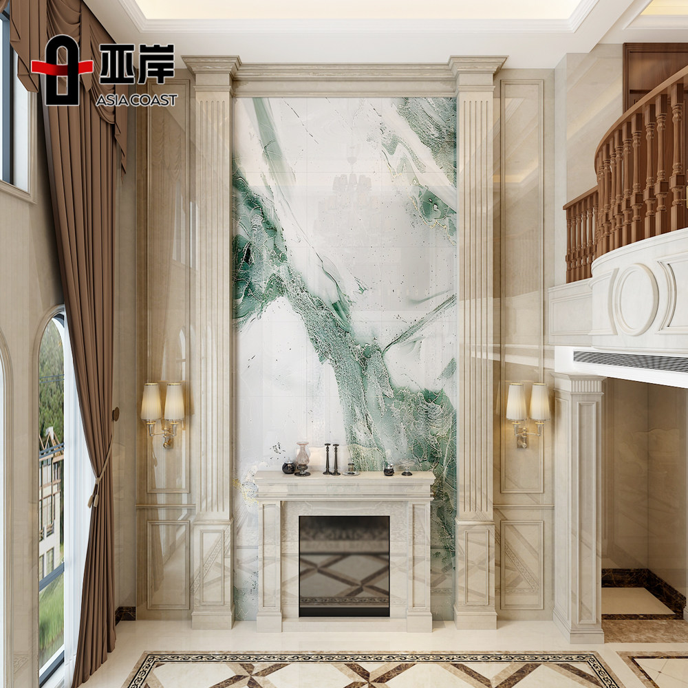 别墅石材罗马柱电视墙天然大理石复式楼挑空沙发墙岩板背景墙瓷砖,淘宝优惠券,粉丝福利购,淘宝优惠卷