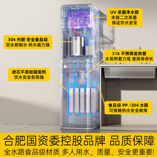 荣事达商用饮水机办公室立式RO超滤净水器家用冰冷热水一体净饮机 - 图1