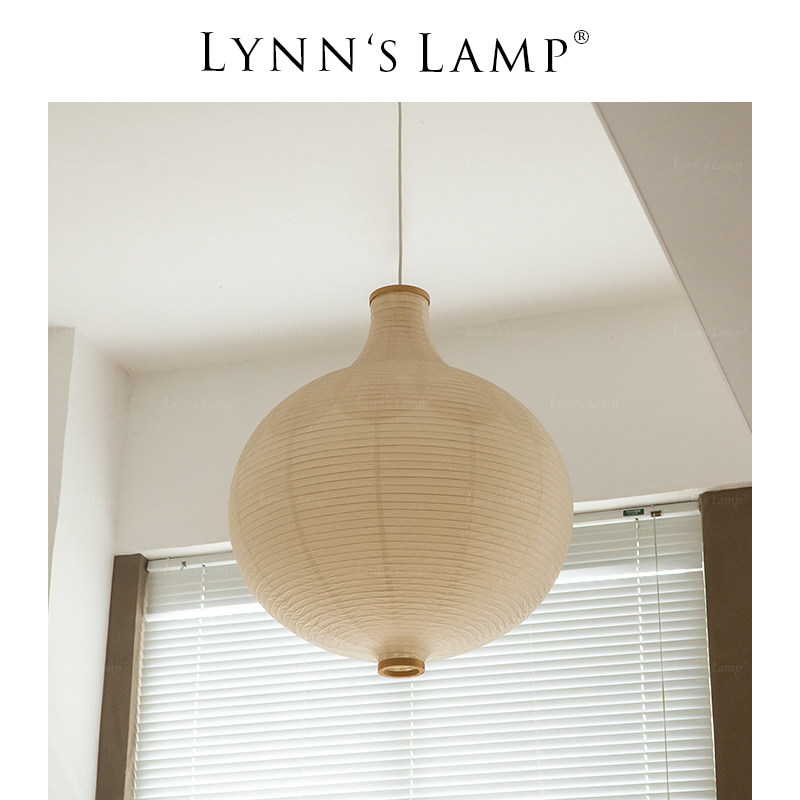 Lynn's立意日式侘寂风吊灯野口勇客厅loft和风纸艺民宿洋葱灯_虎窝淘