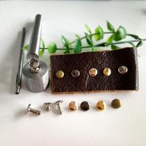 Spot electroplating primary-secondary bump nail matching die diy double-sided bump pegging leather with material fit mounting tool customization