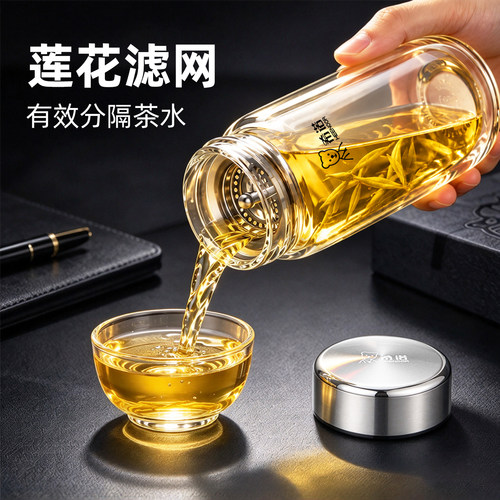 希诺单层玻璃杯生日礼物水杯泡茶杯男女士正品官方旗舰店鹅蛋杯子 - 图2