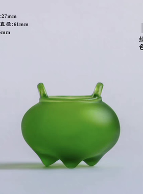 心缘堂琉璃宣德小号香炉迷你香器