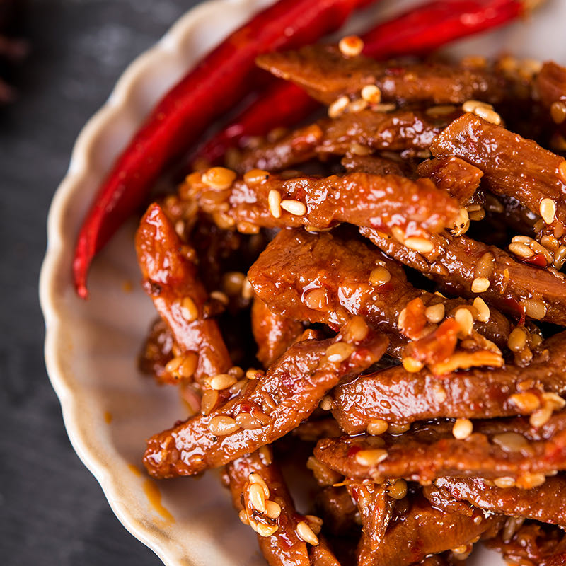 齐晶肉干 湖南 香辣鸭肉干 麻辣休闲零食小吃开袋即食