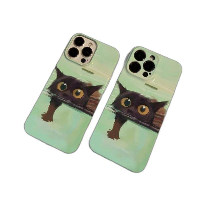 游泳小猫适用苹果15Promax手机壳14全包13Pro菲林11硬壳12可爱x女新款适用于苹果17promax手机壳iphone16巨好,淘宝优惠券,粉丝福利购,淘宝优惠卷