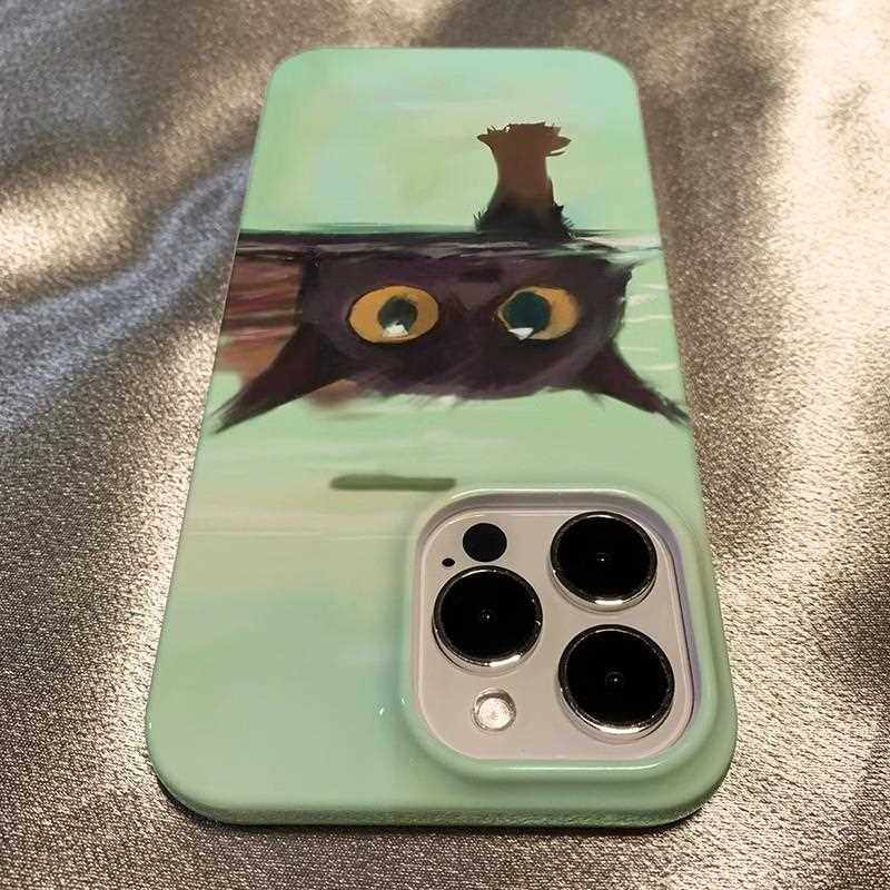 游泳小猫适用苹果15Promax手机壳14全包13Pro菲林11硬壳12可爱x女新款适用于苹果17promax手机壳iphone16巨好,淘宝优惠券,粉丝福利购,淘宝优惠卷