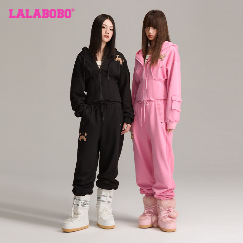 【商场同款】LALABOBO24年秋季长裤女原创新款潮牌直筒束脚甜裤子,淘宝优惠券,粉丝福利购,淘宝优惠卷