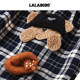 ຫົວຫມີ plaid ກາງເກງສີດໍາ