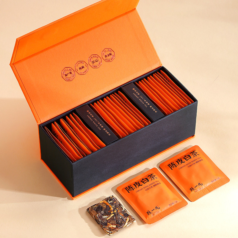 陈一凡茶叶礼盒装陈皮白茶小茶饼福鼎老白茶送人礼盒送长辈领导,淘宝优惠券,粉丝福利购,淘宝优惠卷