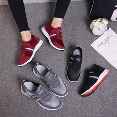 Демисезонные ботинки 春季老人鞋女防滑软底老年健步鞋男女妈妈鞋软底女舒适爸爸跑步鞋