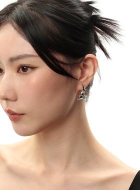 KLINKLIN镀真金锆石蝴蝶耳钉女