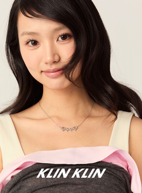 KLINKLIN蕾丝十字花微笑锁骨链项链女原创设计感十字架轻奢精致