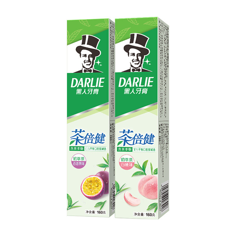 黑人初萃茶倍健白桃果味去黄牙膏 黑人菲尔洛克牙膏