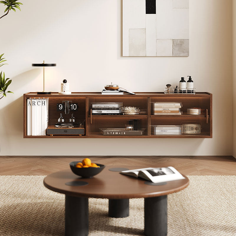 实木吊柜挂墙上厨房一体家用玻璃门小户型壁柜阳台悬空调味储物柜,淘宝优惠券,粉丝福利购,淘宝优惠卷