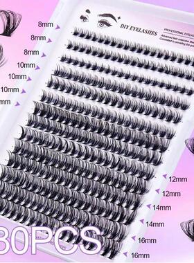 Lashes 240pcs DIY Eyelash Extension D Curl Long Individual