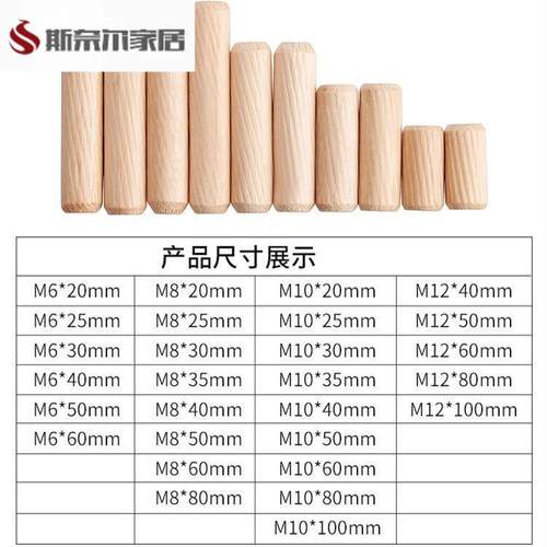 榉木柜子木销固定木棍配件木梢子圆柱家俱圆棒小号牢固塞子木榫棒 - 图2