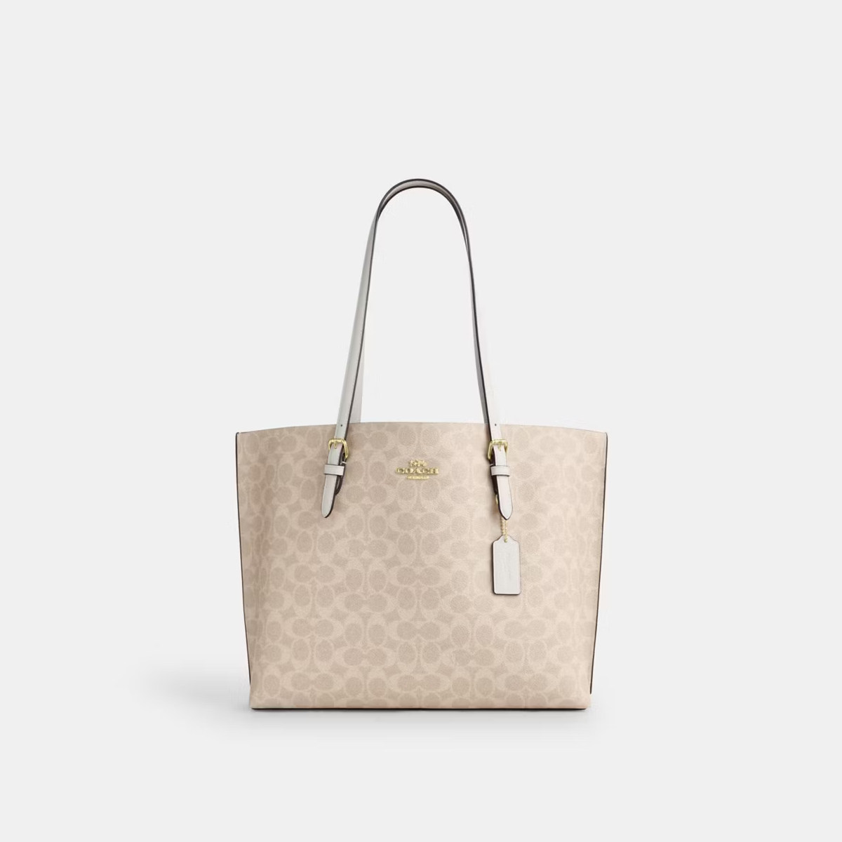 Coach Official Outlet Model Mollie Women's PVC with Leather Printed Shoulder Hand Tote Bag CV967