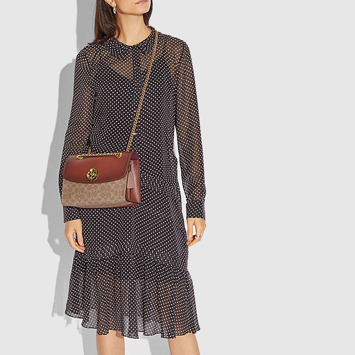 coach /蔻驰官方专柜款大号链条包 COACH海外女士包袋