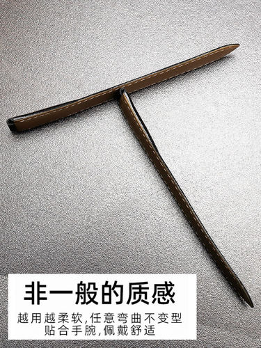 适配卡地亚蓝气球表带牛皮男女原装坦克荔枝纹凸型接口真皮手表带 - 图2
