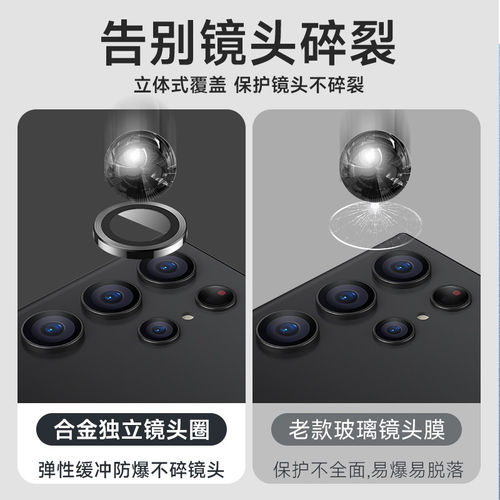 适用于Sharp夏普Aquos R8 R8s Pro手机镜头膜R7s超清钢化玻璃镜头钛合金边框一体相机鹰眼保护圈防摔不留胶痕 - 图2