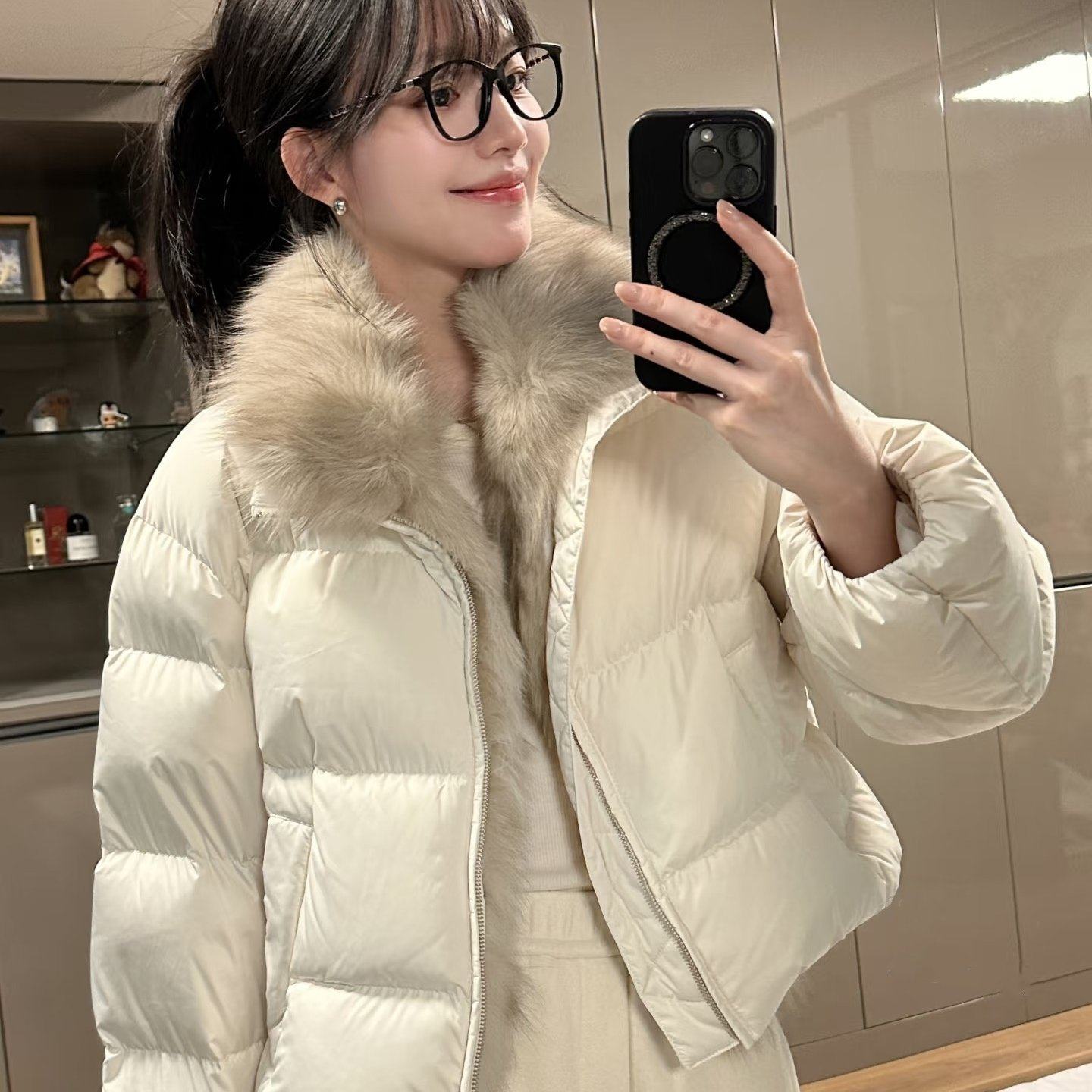 狐狸毛短款羽绒服女冬季新款领宽松加厚小个子韩版皮草面包服外套,淘宝优惠券,粉丝福利购,淘宝优惠卷