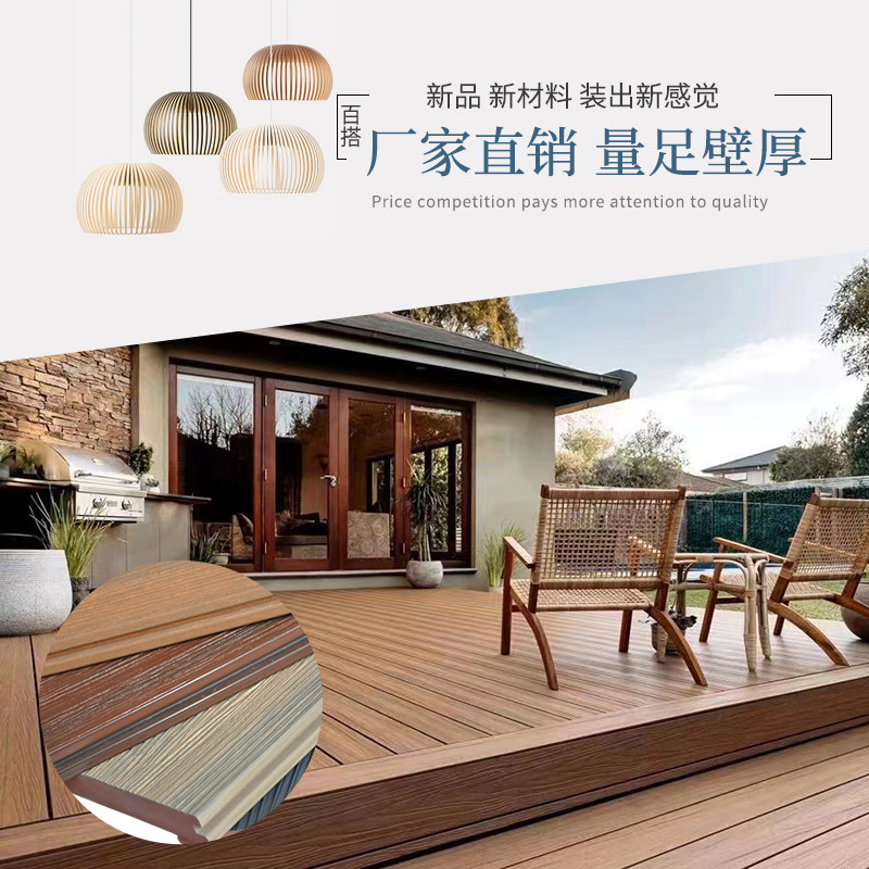 二代共挤PVC实心户外地板防火防晒木塑地板装饰板塑木公园栈道板,淘宝优惠券,粉丝福利购,淘宝优惠卷