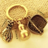 Латунный брелок, изысканный браслет с одной бусиной, аксессуар с аксессуарами, китайский гороскоп, на удачу