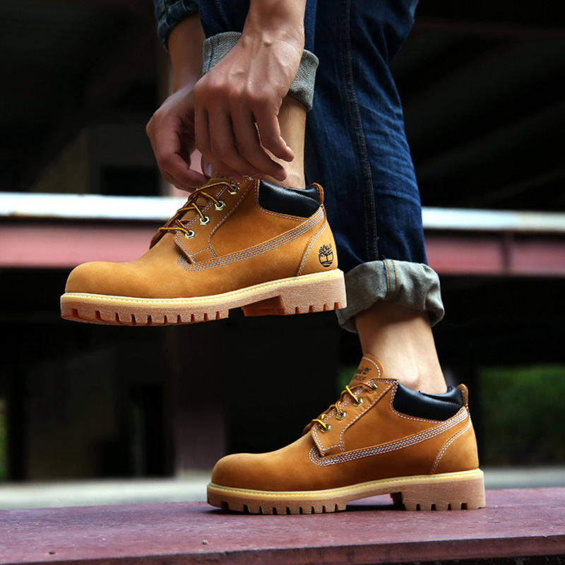 timberland 添柏岚 男士经典款户外防水耐磨低帮工装靴 大黄靴