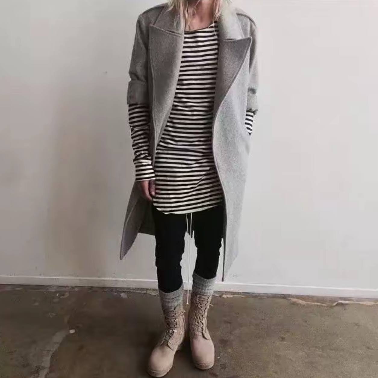 3rd秀款毛呢大衣高街翻领外套中长款大衣男风衣五分袖25秋冬新款,淘宝优惠券,粉丝福利购,淘宝优惠卷