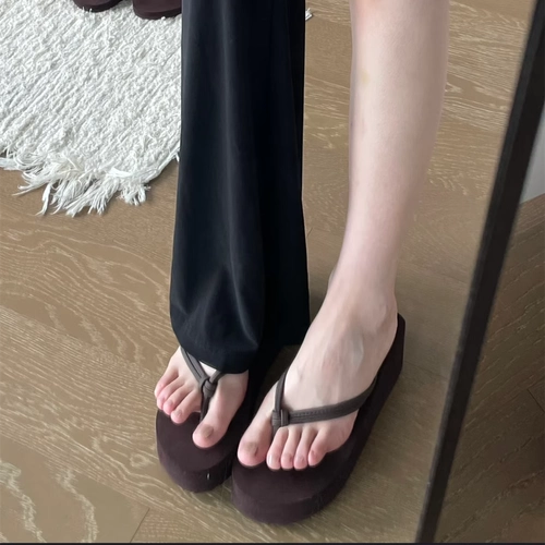 Модные сланцы на платформе, тапочки, обувь, пляжные слайдеры, туфли